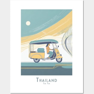 Thailand Tuk Tuk Travel Poster Posters and Art